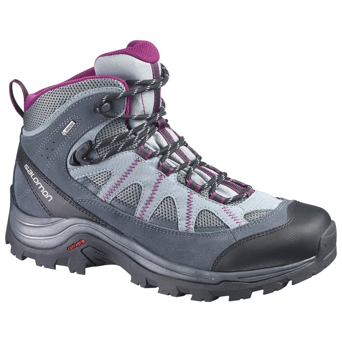 Salomon Israel AUTHENTIC LTR GTX® W - Womens Hiking Boots - Silver/Purple (AOYQ-93721)